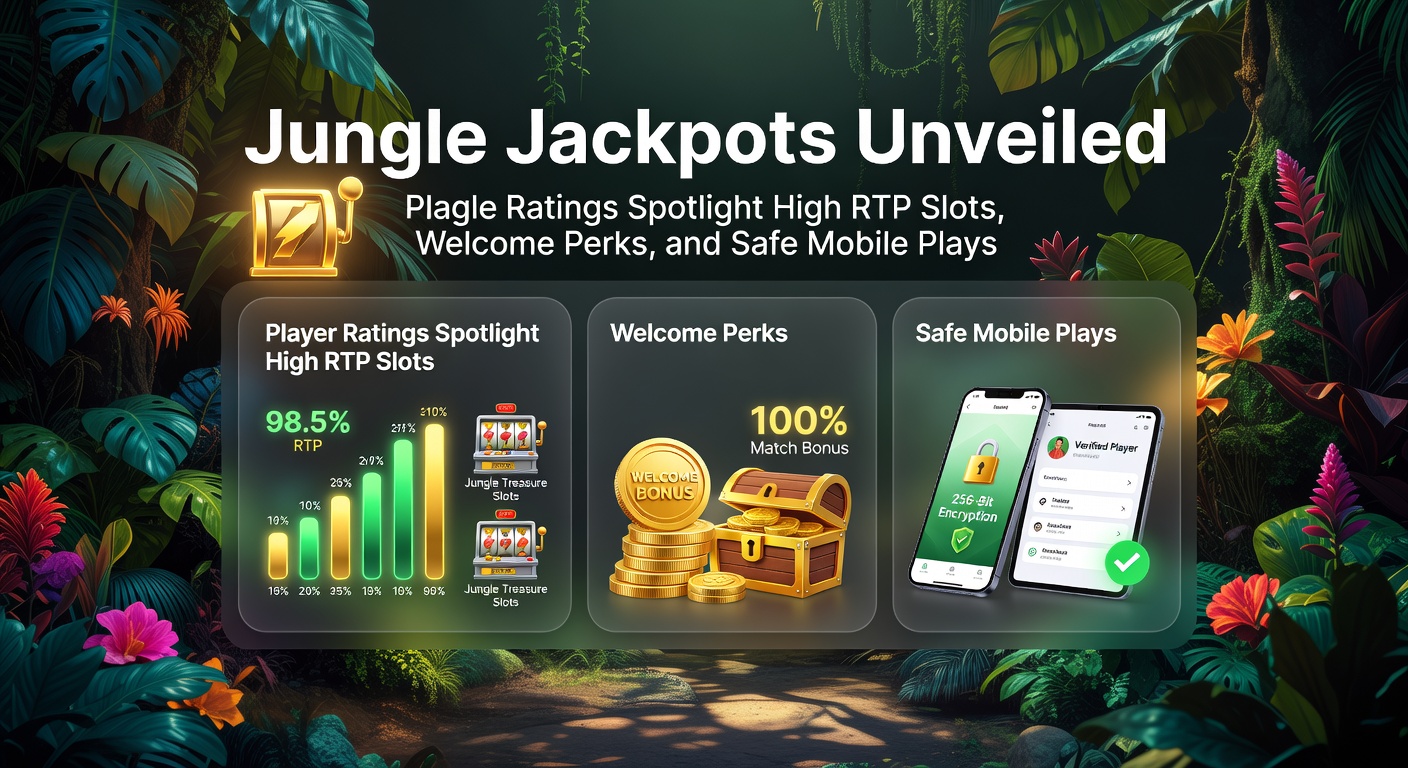 Vibrant jungle slot machine interface displaying cascading reels and jackpot symbols amid lush greenery and exotic animals
